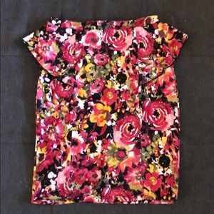 Floral pencil skirt